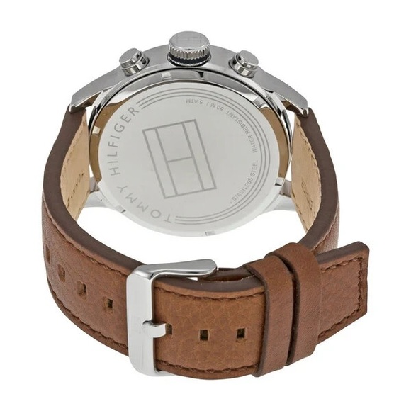 Tommy Hilfiger Stainless Steel and Leather Strap Men’s Watch Model 1791137 - Picture 16 of 16